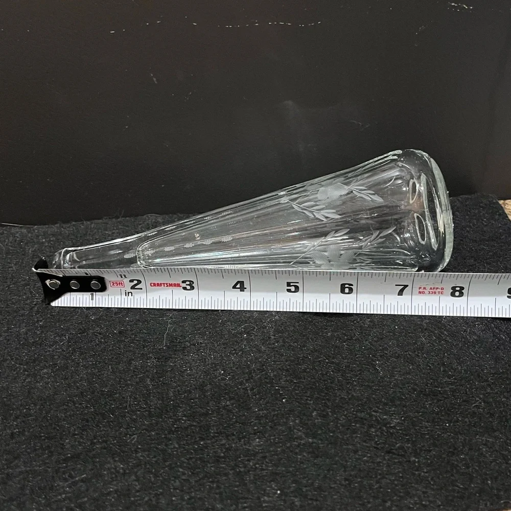 Vintage Automobile Limousine Glass Bud Vases Set of 2